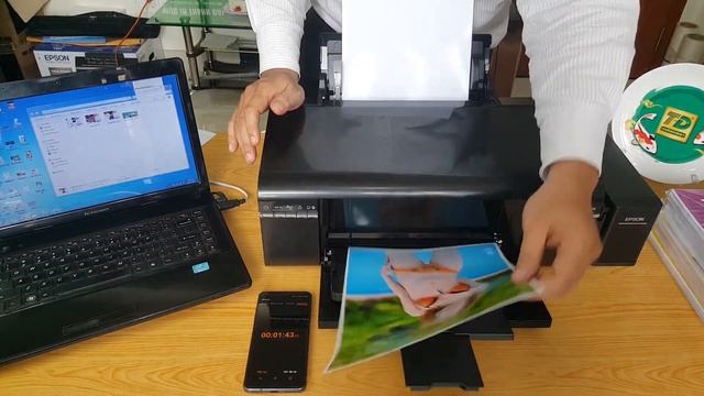 Đánh giá máy in epson l805 wifi. Test Tốc độ và chất lượng in смотреть онлайн