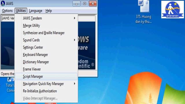 Hướng dẫn sử dụng trình đọc màn hình Jaws for Windows 7- Bài 1 смотреть онлайн