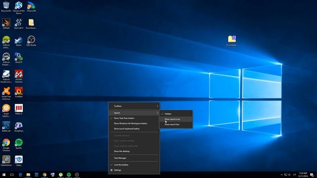 Windows 10 Search Icon (Box/Field) Missing - 25 Second Tutorials смотреть онлайн