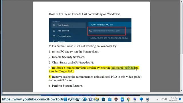 Fix Steam Friends List not working on Windows 11/10 смотреть онлайн