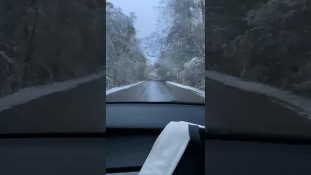 Вот так с утра выглядят некоторые дороги в Чеховском районе. смотреть онлайн