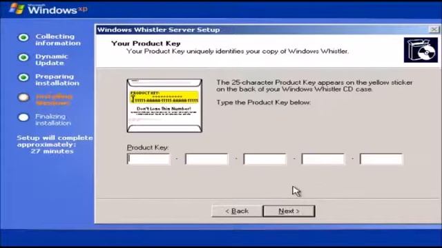 Установка Windows Whistler Server Build 2467 смотреть онлайн