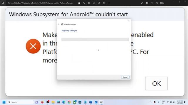 Fix Error Virtualization Is Enabled In BIOS And Virtual Machine Platform Is Turned On For Your PC смотреть онлайн