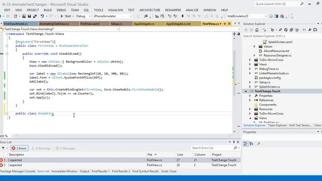 N=33 - Animating Mvvm Text in iOS, Android and Windows - N+1 Days of Mvvmcross смотреть онлайн