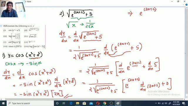 Differentiation class 12. Exercise 1.1 Question no -2 (1-4) New syllabus Maharashtra state board смотреть онлайн