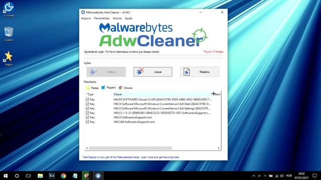 Removendo vírus Adwares do computador com o AdwCleaner смотреть онлайн