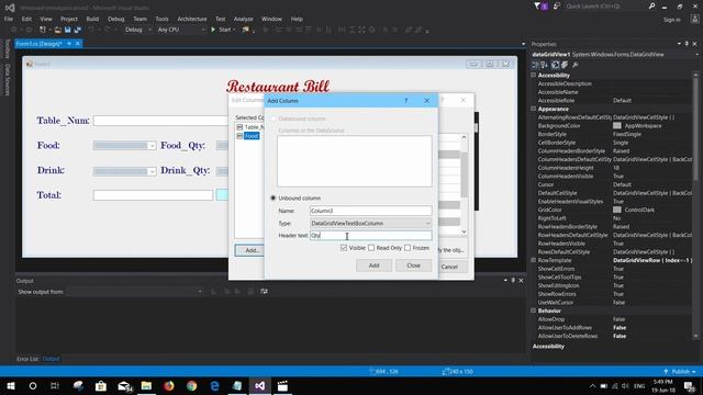 C# How to create form and code (DataGridView-Restaurant) - Khmer with CC смотреть онлайн