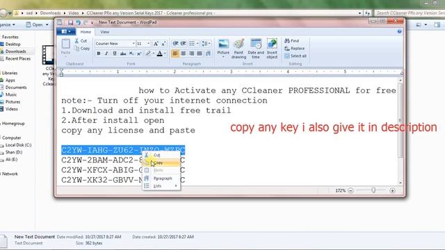 CCleaner PRo any Version Serial Keys 2017 - Ccleaner professional pro 100 % Work смотреть онлайн
