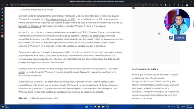 Microsoft estaría "considerando" extender el soporte de Windows 7 hasta 2026 смотреть онлайн