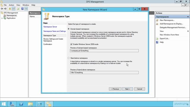Install and Configure DFS Namespaces смотреть онлайн