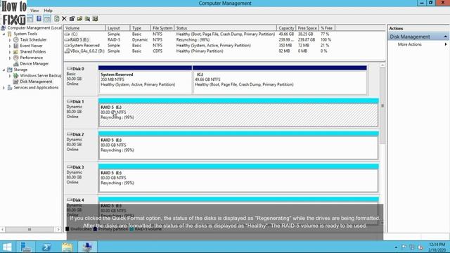RAID Configuration in Windows Server 2012 R2 From Disk Management смотреть онлайн