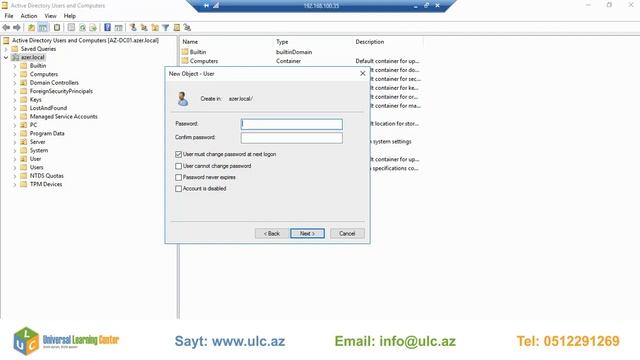 Windows Server 2016 - Active Directory user hesabinin yaradilmasi смотреть онлайн