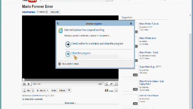 Internet Explorer 9 RTM Error смотреть онлайн