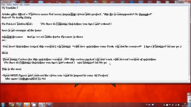 NEW 2017 Adobe After Effect : error Import video Unsupported or damaged extension File Solved cs5.5 смотреть онлайн