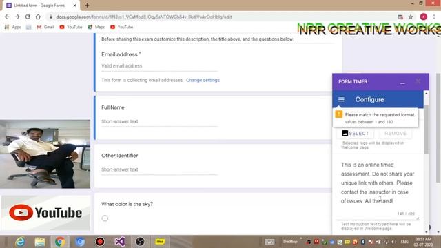 how to apply form timer to google forms||Nrr Creative Works|Google Apps смотреть онлайн