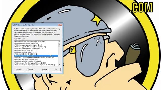 Using Microsoft Windows Installer Cleanup Utility by Majorgeeks.com смотреть онлайн