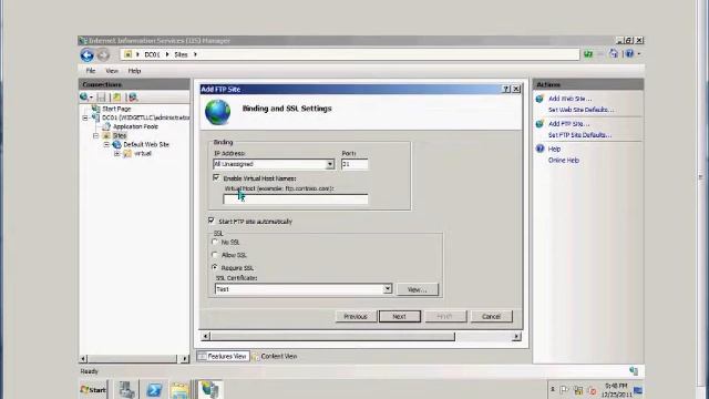 How to setup authentication to a new FTP site on a Windows 2008 R2 server смотреть онлайн