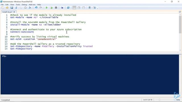 How To Install The Azure Az PowerShell Module And Authenticate To Azure смотреть онлайн