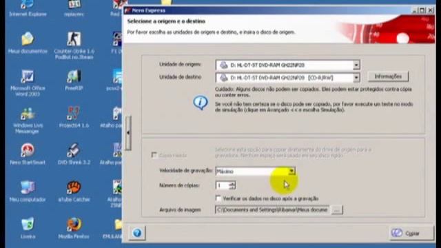"COPIANDO CD OU DVD COM O NERO 7" смотреть онлайн