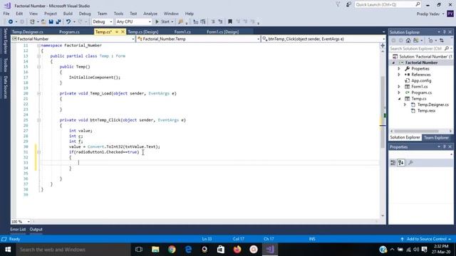 Temperature Conversion Application using C# and Windows Form смотреть онлайн