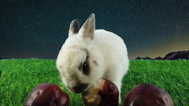 ASMR 🐇Rabbit Eats Sour Pomerac Otaheite Apple🍎 Jamaican Apple Mountain Apple In The Rain смотреть онлайн
