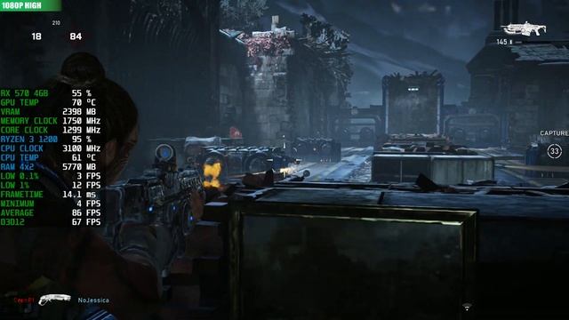 RX 570 Gears 5 RYZEN 3 1200 смотреть онлайн