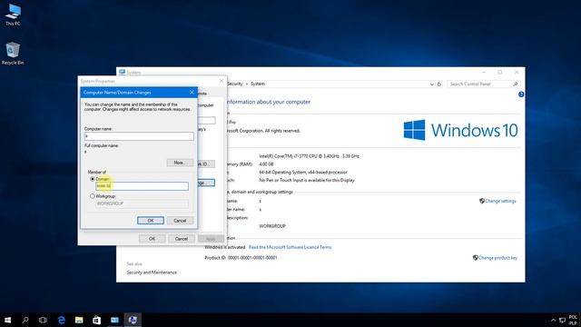 Windows 10: How to add computer to domain. смотреть онлайн