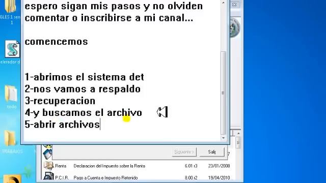 COMO HACER UN RESPALDO DE RECUPERACIÓN CON EL SISTEMA DET... смотреть онлайн