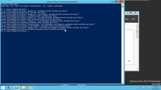 Windows Server 2012 | Hướng dẫn tạo Users, Groups và OU bằng PowerShell смотреть онлайн