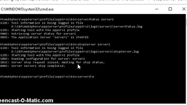 Start and Stop Websphere Application Server 8 5 using command line смотреть онлайн