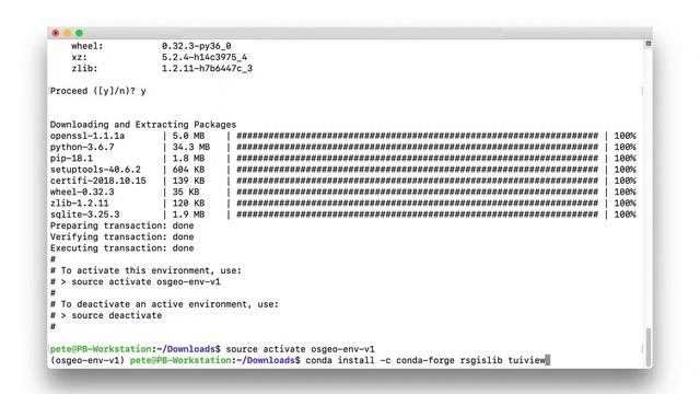 Installing RSGISLib, ARCSI, Tuiview, GDAL, KEA etc. with Conda смотреть онлайн