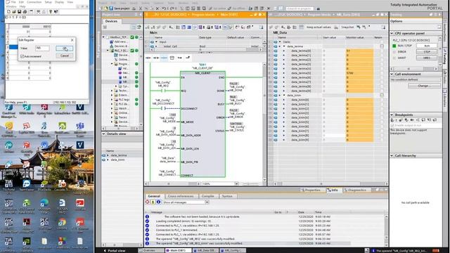 Siemens S7 1200 ModBus TCP Communication ( Modbus Client ) смотреть онлайн