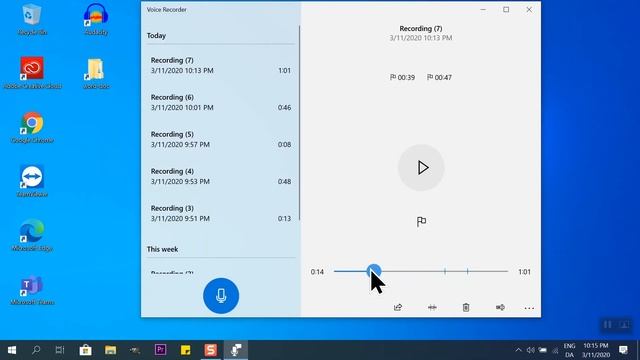 Windows 10 APPs - 3 -Voice Recorder (ARABIC)| تسجيل الصوت بدون برامج إضافية смотреть онлайн