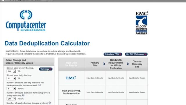 Data Deduplication Calculator смотреть онлайн