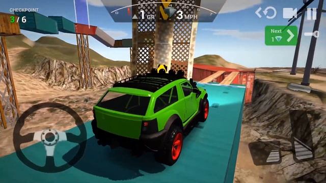Obstacle Course for Off Road Jeep 4x4. SUV Extreme Car Driving Simulator 3D. Android Gameplay. смотреть онлайн