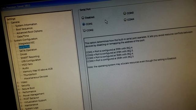 Dell Precision Tower 5810 BIOS setting смотреть онлайн