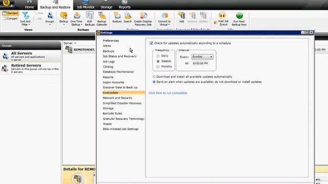 How to automatically perform a live update in Backup Exec 2014 смотреть онлайн