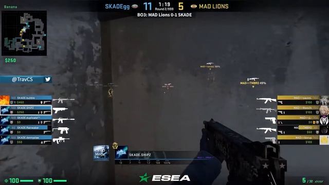 MAD Lions vs SKADE map 2 inferno Hightlights ESEA Advanced Season 39 Europe - CSGO смотреть онлайн