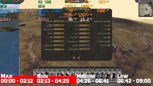 Total War: Attila Ryzen 1700x + RX 580 8 GB All settings 1080p смотреть онлайн