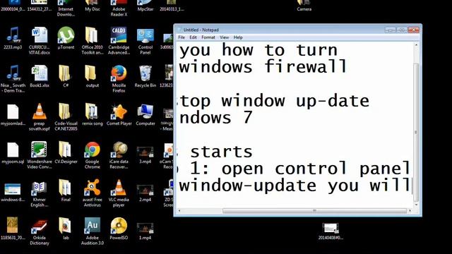 how to turn ON/OFF your firewall and window up-date in win 7 8 8.1 смотреть онлайн