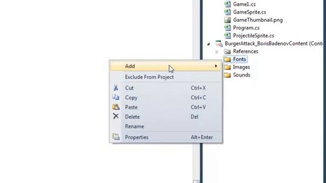 XNA 4 Course I Ch 15 01 Adding Font Assets смотреть онлайн
