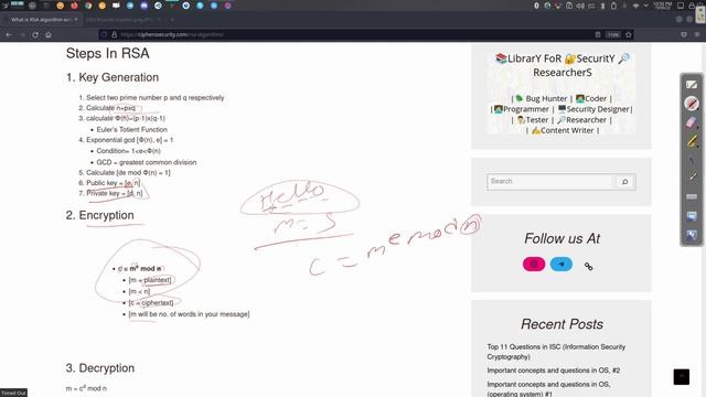 How RSA algorithm works with example explained in simple terms [Hindi] смотреть онлайн