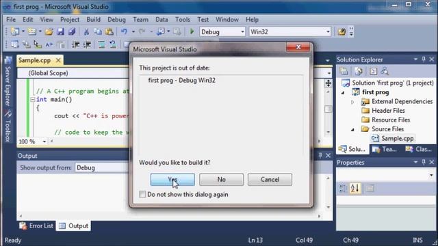 First C++ Program смотреть онлайн