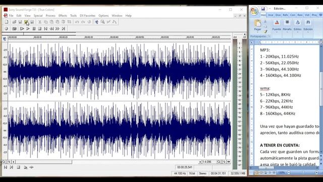 Como guardar archivos de audio en distintos formatos en Sound Forge смотреть онлайн