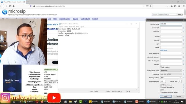 VoIP Ep.59: Instalando e configurando "Microsip" melhor softphone para PC/notebook смотреть онлайн