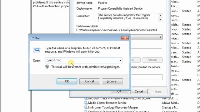Turn off the Program Compatibility Assistant Service in windows 7 смотреть онлайн