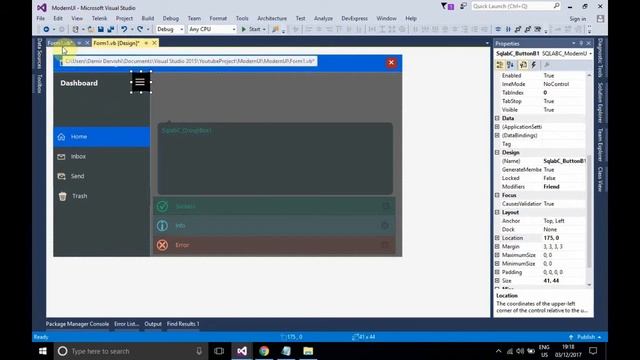 VB.Net - How to build modern UI Form with SQLABC Component смотреть онлайн