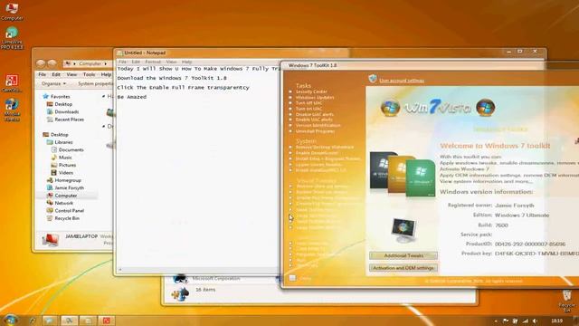 Windows 7 Transparent Windows смотреть онлайн