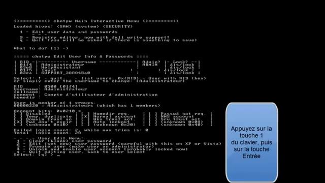 Supprimer le mot de passe d une session sous windows XP Vista 7 8 8 1 Windows Password Recovery смотреть онлайн