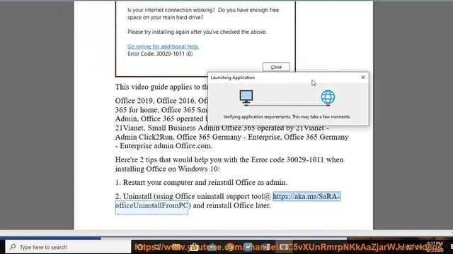 Fix Error code 30029-1011 when installing Office on Windows 10 смотреть онлайн